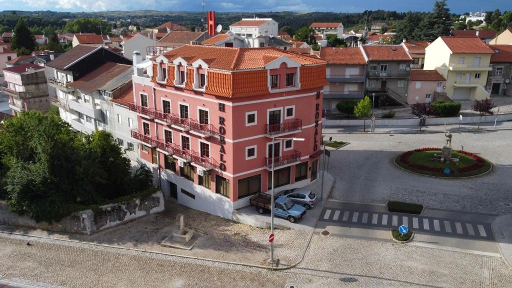 Vista aérea da Hospedaria Robalo no Sabugal